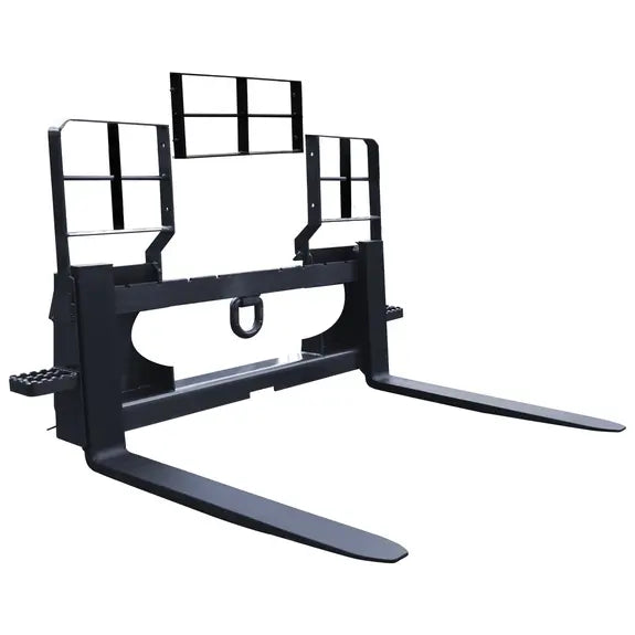 IRONBULL 5500LB with Steps, Walk Through, HD D-ring, 48" Tines Skid Steer Mount Pallet Fork