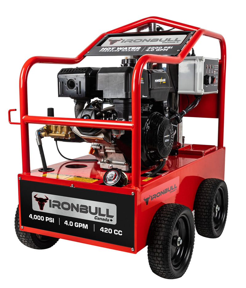 2025 IRONBULL 4000 PSI HOT WATER PRESSURE WASHER (Included a Pre-Delivery Inspection and Battery)