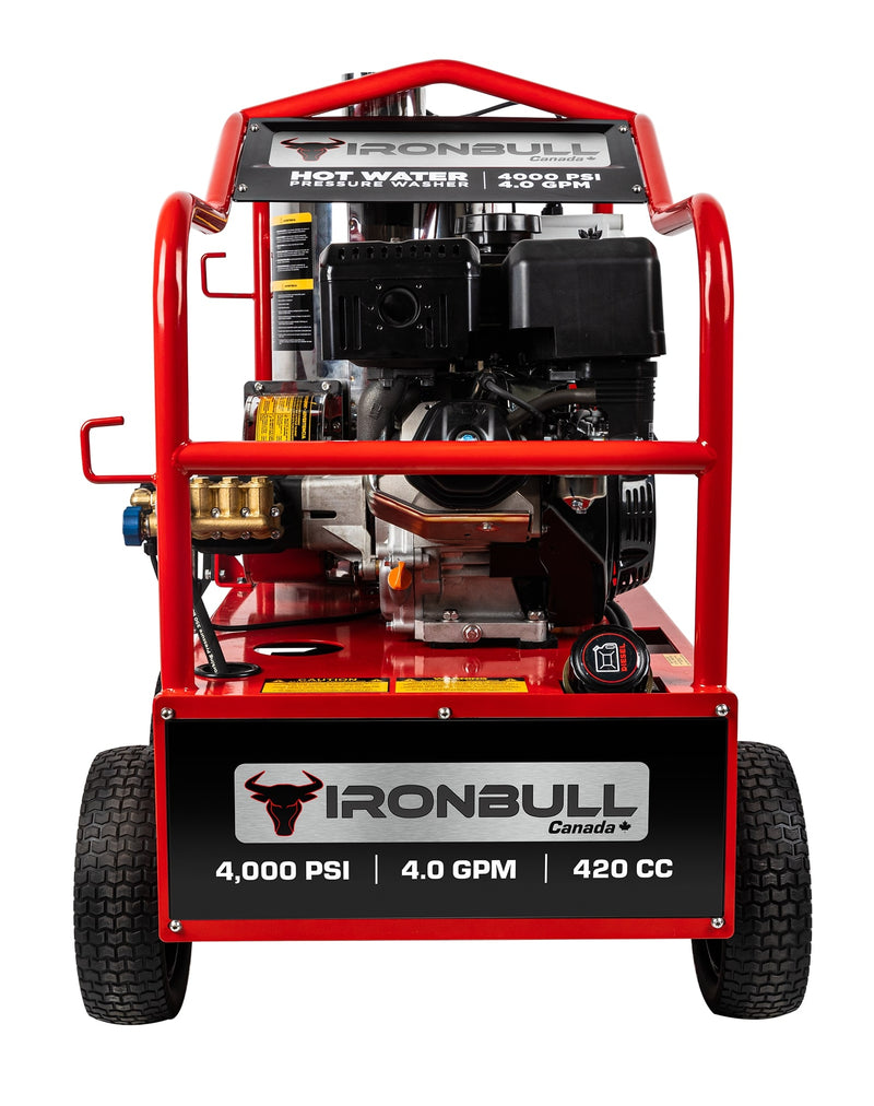 2025 IRONBULL 4000 PSI HOT WATER PRESSURE WASHER (Included a Pre-Delivery Inspection and Battery)