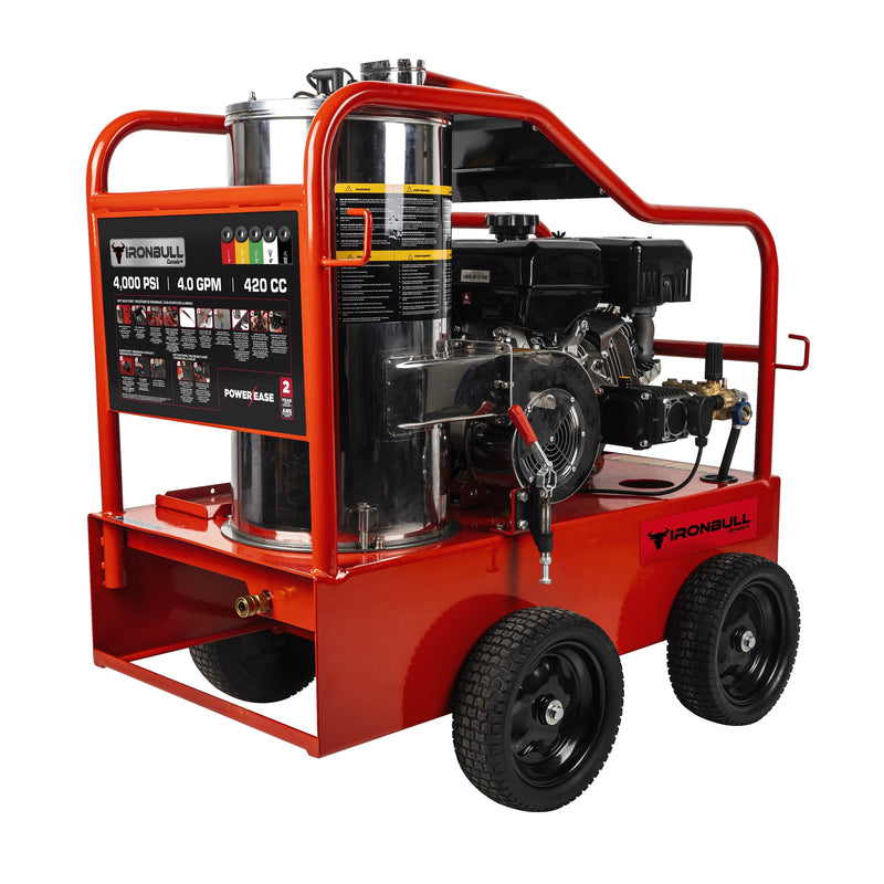 2025 IRONBULL 4000 PSI HOT WATER PRESSURE WASHER (Included a Pre-Delivery Inspection and Battery)
