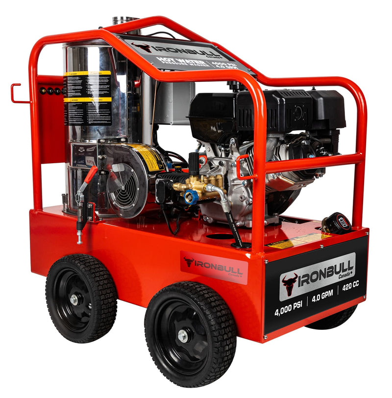 2025 IRONBULL 4000 PSI HOT WATER PRESSURE WASHER (Included a Pre-Delivery Inspection and Battery)