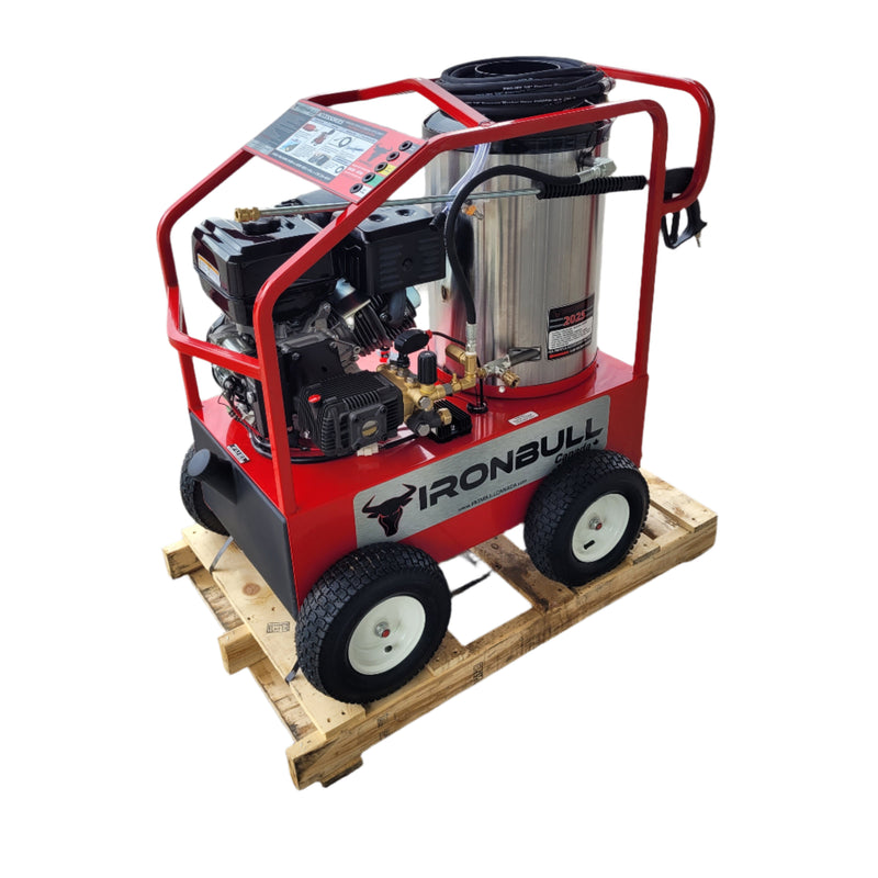 2025 IRONBULL GOLD 4000 PSI Hot Water Pressure Washer, 15 HP Gas Units (Pre-Delivery Inspection Fee and Battery Included)