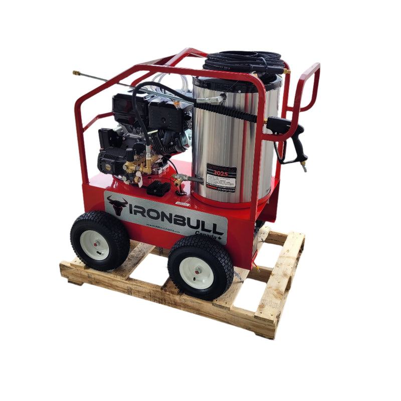2025 IRONBULL GOLD 4000 PSI Hot Water Pressure Washer, 15 HP Gas Units (Pre-Delivery Inspection Fee and Battery Included)