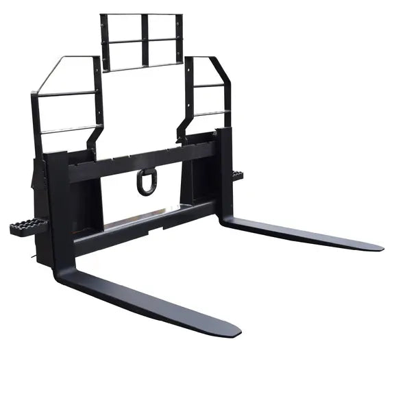 IRONBULL 4400LB with Steps, Walk Through, HD D-ring, 42" Tines Skid Steer Mount Pallet Fork