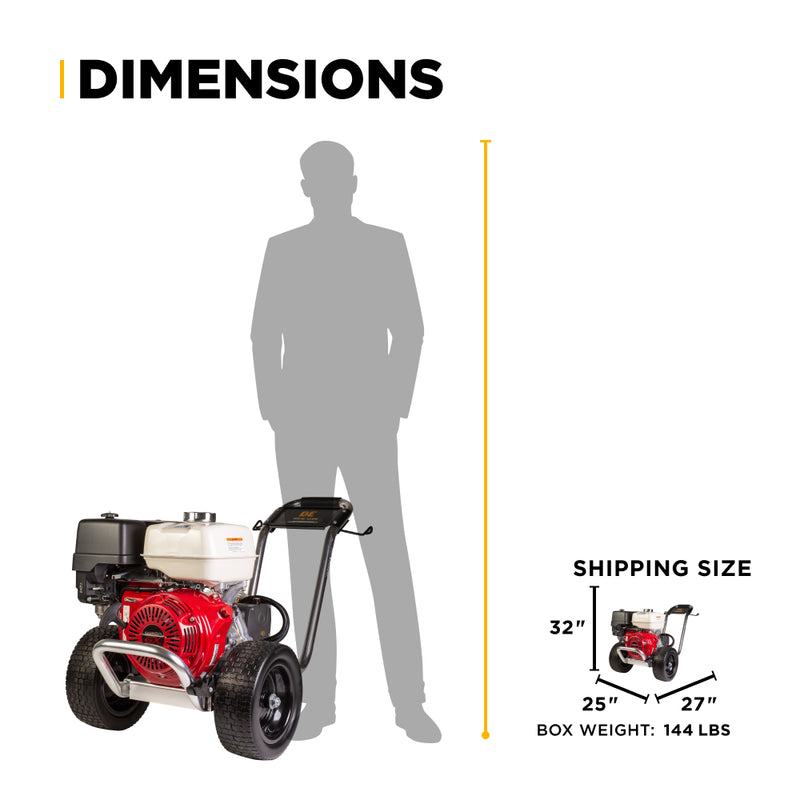 Be Equipment - 4,200 PSI Cold Water Gas Pressure Washer