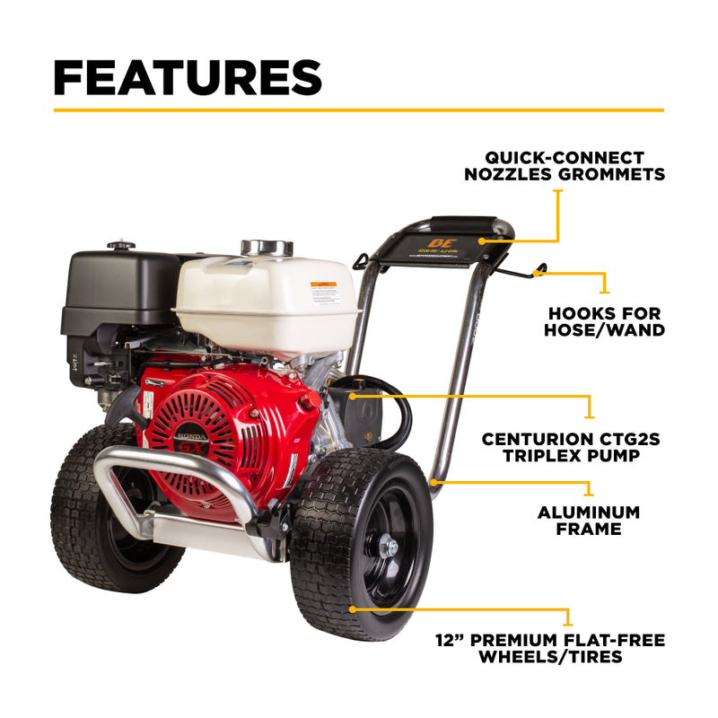 Be Equipment - 4,200 PSI Cold Water Gas Pressure Washer