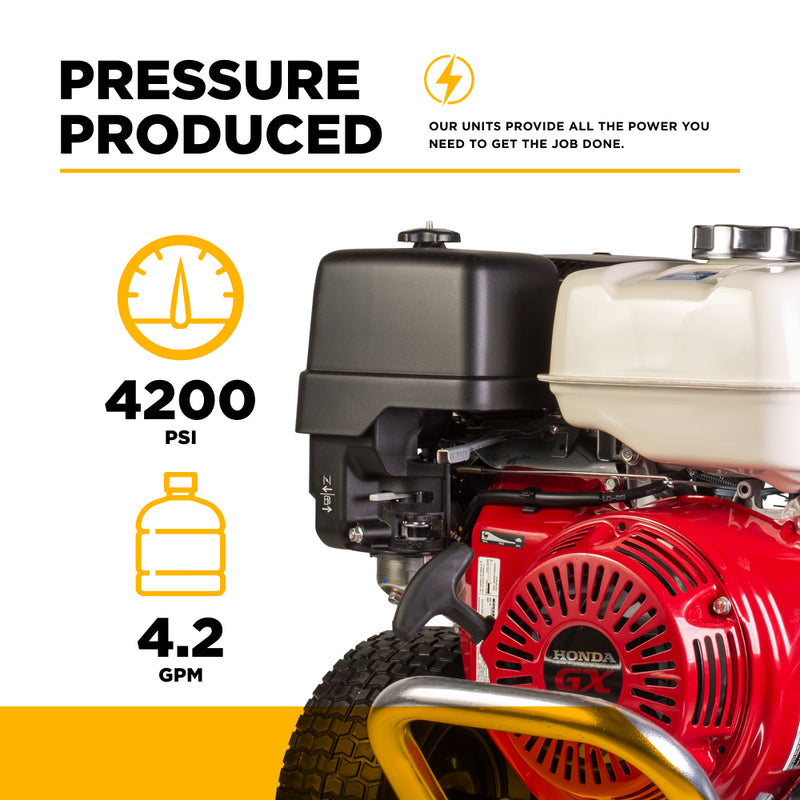Be Equipment - 4,200 PSI Cold Water Gas Pressure Washer