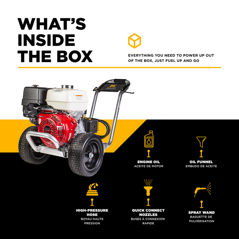 Be Equipment - 4,200 PSI Cold Water Gas Pressure Washer
